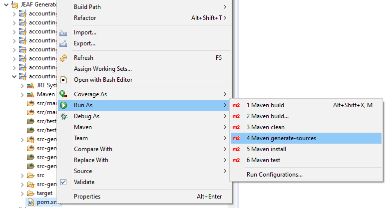 Eclipse Generate Sources
