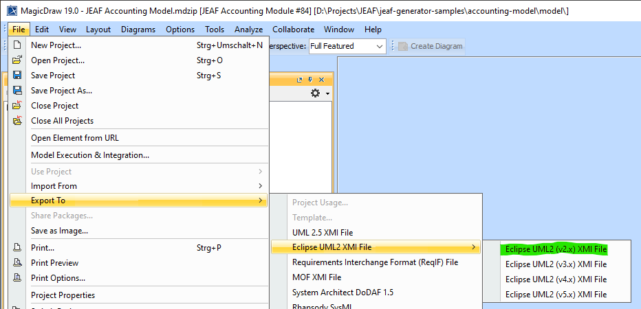MagicDeaw UML XMI Export
